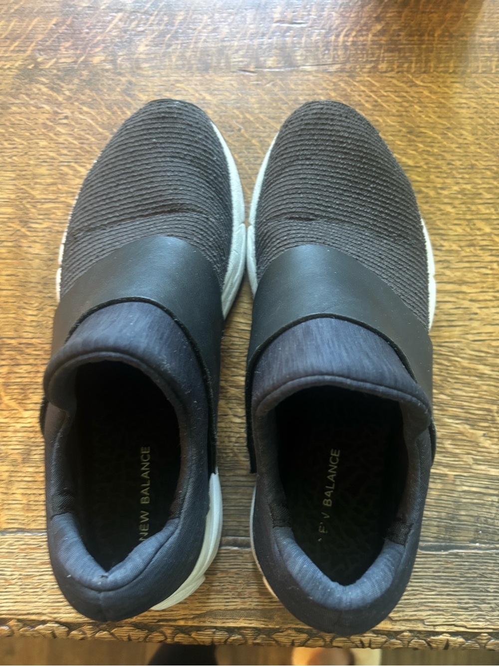 New Balance Women’s Slip-On Sneakers in Black and White